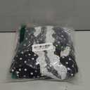 Milumia Women's Polka Dots Lace Trim Deep V Neck Dress Short Sleeve Flared Long Dresses (Medium, Black)