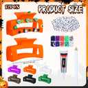 Janinka 12 Set DIY Halloween Hair Claw Clips Kit Resin Claw Hairpin with Polymer Clay Beads Hair Clips with Strong Hold Non-slip Banana Barrettes Aesthetic Hairpin for Women Craft DIY Party Supplies