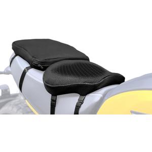 Motorcycle Gel seat Cushion Front and Rear Combo KitSoft Rubber Material Motorcycle Seat Cushion Pad, Cool and Breathable Travel Seat Cushion, Honeycomb Structure Seat Cushionwith seat Cover (Black)