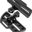 Motorcycle Front Rider Floorboards Pedal Set Fits for Kawasaki Vulcan S EN650 2015-2025, Wide Foot Rest Pegs Motorbike Pedal Black