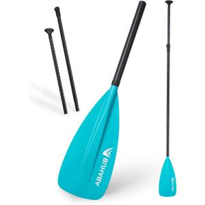 Abahub SUP Paddle - 3 Piece Adjustable Paddles - Lightweight Stand-up Paddle Oars for Paddleboard, Adjustable Aluminum Alloy Shaft 68" - 84", Black/Blue/Green/Orange/Red/Yellow Plastic Nylon Blade