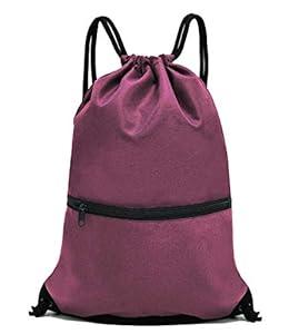 HOLYLUCK Drawstring Backpack Bag Sport Gym Sackpack (burgundy)