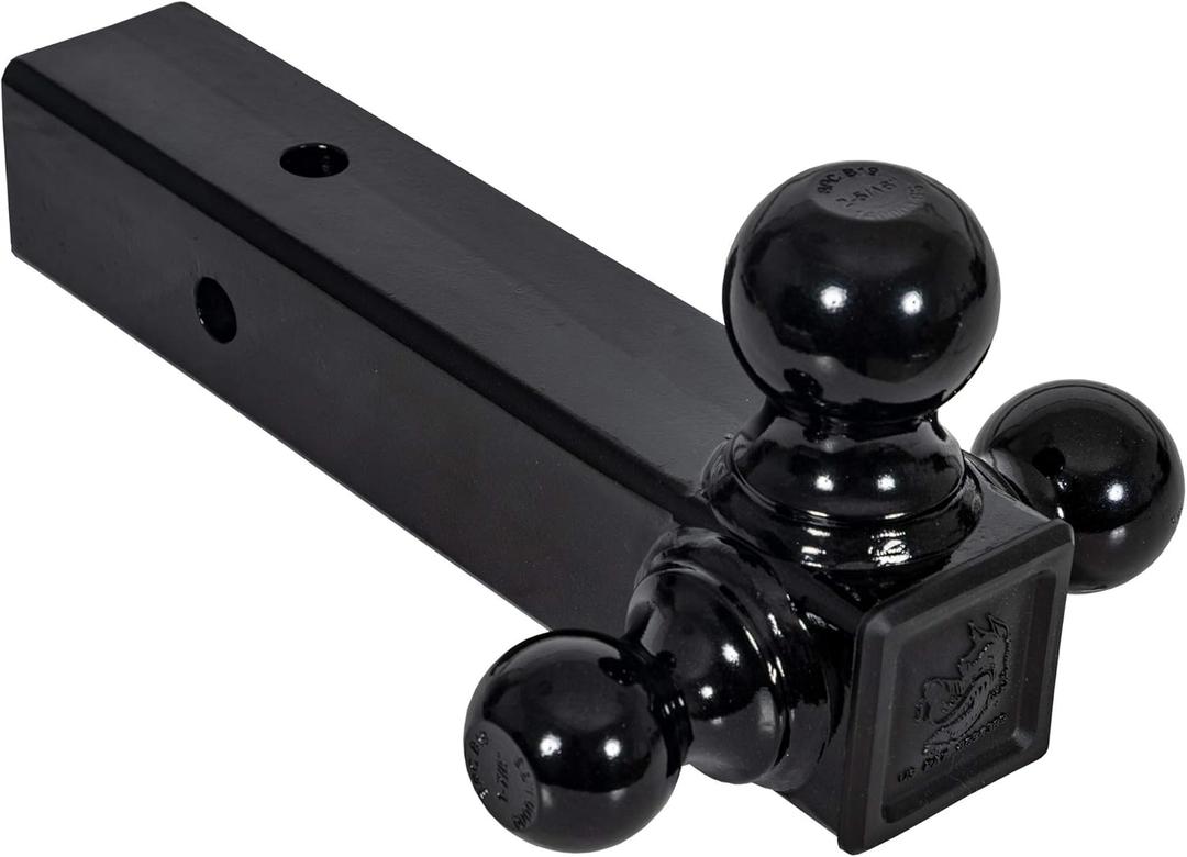 Black Tri-Ball Tubular Hitch Bar: Versatile Towing Companion