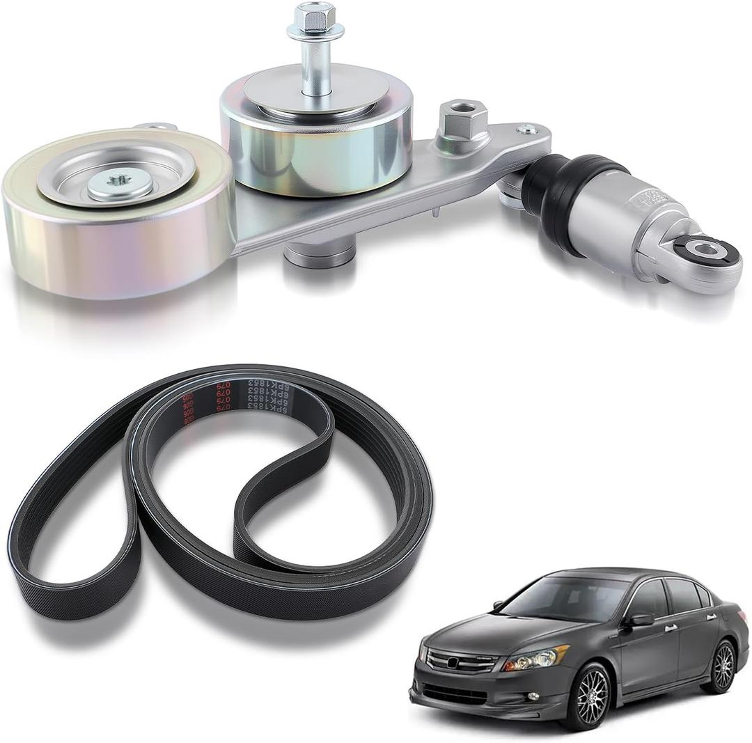 AUTOKAY 39092 Serpentine Belt Tensioner Assembly Fits for Honda Accord 2008-2010 Odyssey 2005-2010 Pilot 2006-2011 3.5L RE# 6PK2135 31170R70A01 31170RKB005