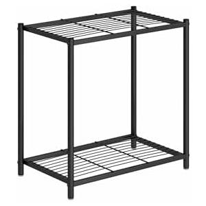 PAPIUTA 2 Tier Storage Shelves Adjustable Heavy Duty Metal Shelf Standing Storage for Kitchen, Pantry, Garage, Basement
