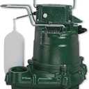 Zoeller M57 Mighty-Mate Submersible Sump Pump - 3/10 HP Cast Iron - 9 Cord Vertical Float - 1.5 Discharge - Factory-Tested - Basement Sump Pump - 115V