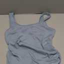 Laughido Women's Sleeveless Ruched Bodycon Sundress Summer Casual Knee Length Basic Tank Dress Medium