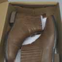 JASONSTAR Cowboy Boots for Men Square Toe, All-Weather Slip-On Work & Casual Western Chelsea Boots -botines para hombre (8, Brown)