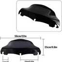 9 IN Wave Windshield Windscreen for Harley Electra Touring Street FLHT FLHTC FLHX Tri Glide Electra Glide Street Ultra Limited 2014 - 2022 Black Motorcycle Front Wind Shield