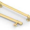 Asidrama 10 Pack 7.5 Inch(192mm) Brushed Gold Kitchen Cabinet Handles, Cabinet Pulls Kitchen Cabinet Hardware Cupboard Handles Drawer Pulls