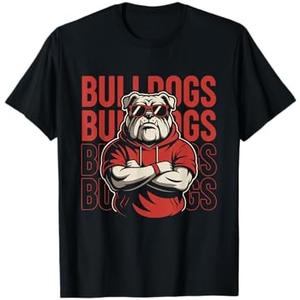 Retro Bulldogs Gift for Men Women Boys Girls Kids T-Shirt M