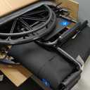 Medline Comfortable Folding Wheelchair with Swing-Back Desk-Length Arms and Swing-Away Footrests, 20W x 16D Seat
