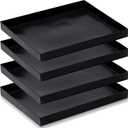 4 Pcs 8.5 x 11.5 x 1 Inch PTFE Solid Oven Basket Non Stick Cooking Basket Cooking Trays for Quick Oven Accessories Baking Chips Chicken Wings Bread Heating