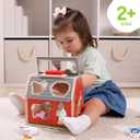 Melissa & Doug Take-Along Wooden Toy Barn, 11-Pc Portable Toddler Playset with Farm Animals & Pop-Up Roof, Preschool Learning Toys for Girls & Boys 2+