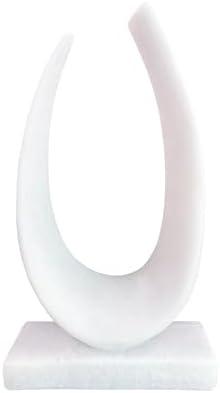 Dwelloria Abstract Sculpture - Modern Imitation Marble Style Arc Ornaments, Minimalist Art Home Decoration, Suitable for Living Room, Office, Bedroom Furnishings