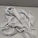 Obstal Fitted Round Table Cloth, Reversible Waterproof Stain Resistant Elastic Stretch Tablecloth, Wipe Clean Table Cover for Outdoor/Indoor Use, Fits Round Tables up to 40" - 44" Diameter, Silver