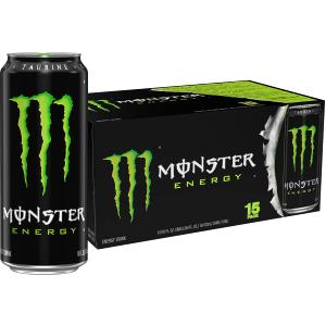 Monster Energy Drink, Green, Original, 16 Ounce | Pack of 15 (EXP 12/25/26)