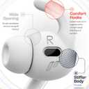 Proof Labs 4 Pairs for AirPods Pro 2 Ear Hooks Covers [Added Storage Pouch] Anti Slip Ear Tips Accessories Compatible with Apple AirPods Pro 2nd Generation (White)