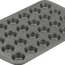 GoodCook Everyday Non-Stick Steel 24 Cup Mini Muffin Pan  Heavy Duty Small Muffin Pan, Bakeware Cupcake Pan, Delicious Baked Goods Muffin Tin Tray, Dishwasher Safe