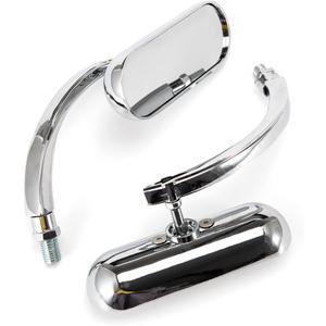Motorcycle Mirrors Motorcycle Side Mirrors with 8mm 10mm Screws Fit for Motorcycle Scooter Moped Dirt Bike Quad (Silver)