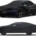 Car Cover Custom Fit for Dodge Challenger 2008-2023,6 Layers Truck Cover Waterproof All Weather for Automobiles,Outdoor Full Exterior Cover,Rain, Sun, Wind Protection,Black