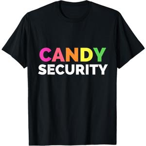 Funny Candy Security Halloween Costume T-Shirt