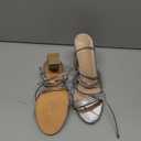 Women's Sparkly Rhinestones Sandals for Women Ankle Strappy Chunky Block Heels Sandals
, Size 7.5