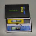 VIVOSUN Digital pH and TDS Meter Kits, 0.01pH High Accuracy Pen Type pH Meter  2% Readout Accuracy 3-in-1 TDS EC Temperature Meter for Hydroponics, Pool and Aquarium, Yellow Blue, UL Certified