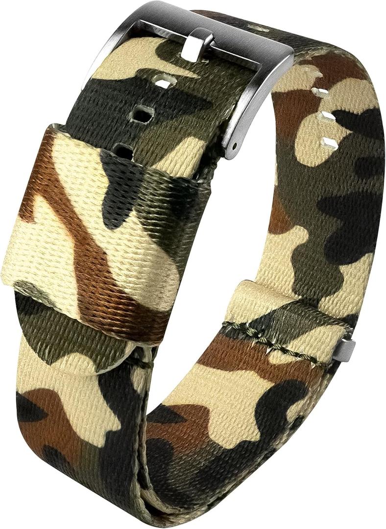 BARTON Elite NATO Style Watch Strap - 18mm, 20mm, 22mm or 24mm - Seat Belt Nylon Watch Bands