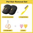 3 x Pet Hair Removal Glove - 2025 Upgraded Electrostatic Pet Hair Remover, Cat & Dog Hair Remover Tool for Couch, Furniture, Carpet, Car Seat, Clothing, Reusable Double Sided Cat Grooming Gloves (2pcs)