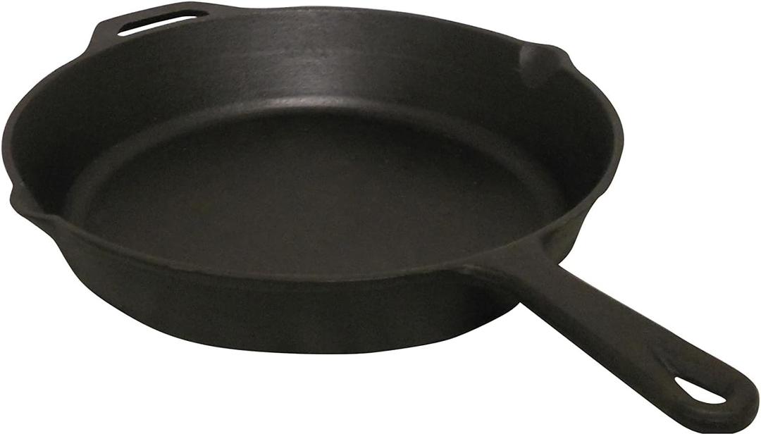 King Kooker 20" Seasoned Cast Iron Skillet, Black, Large