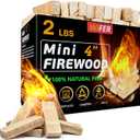 Mini Fire Stick, 4'' Kiln-Dried Pine Great Firewood for Wood Stoves, Tabletop Fire Pit, BBQ Grill, Pizza Oven, Solo Stove Accessories, BBQ Accessories, 2 lb Box