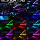 Dreamcolor Acrylic Interior Car LED Strip Light with Wireless APP, RGB 22 in 1 with 175 inches 600 LEDs Fiber Optic Ambient Lighting Kits, Dynamic Chasing Music Sync Neon LED Strip for Car Accessories