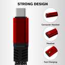 1 in 3 USB C to Type-C Charging and Type-C Headphones Plus 3.5mm Headphones PD 60W Charging Adapter, Compatible with GalaxyS22, iPad Pro, Pixel, iPhone 16 15, etc.red