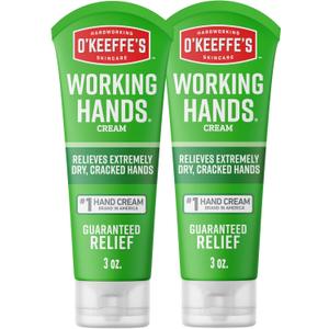 O'Keeffe's Working Hands Hand Cream for Extreme Dryness - 3 oz Tube (2 Pack) - Repairing Skincare for Cracked, Dry Hands