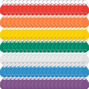 Round Plastic Key Tags Colorful Key Ring Tags with Waterproof Writable Key Labels Tags for Keys Luggage, 7 Colors