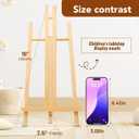 16 Pack 15 Inch Wood Easels, Easel Stand for Painting Canvases, Art, and Crafts, Tripod, Painting Party Easel, Kids Student Tabletop Easels for Painting, Portable Canvas Photo Picture Sign Holder