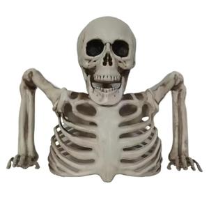 Ground Breaking Skeleton Scary Light up Halloween Skeleton for Holiday Party Haunted House Yard Home Decor 9.8x9.8x4.3 inch.