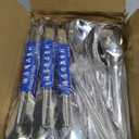 Mwellewm 18Pcs Serving Utensils, Serving Spoons for Buffet, Serving Tongs for Food, Slotted Spoons, Stainless Steel Banquet Cutlery Set for Parties Weeding Birthday Entertaining Catering(Silver)