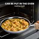 Non Stick Frying Pan 12 Inch with Lid, Hybrid Nonstick Stainless Steel Skillet Pan with Stay-cooling Handle, PFOA Free Non Toxic Dishwash & Oven Safe, Induction Ready, All Cooktops