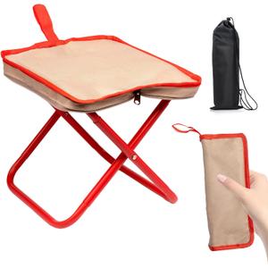 Camping Stool,Mountaineering and Hiking Portable Stools 13.5 Portable Folding Stools for Outdoor Gardening and Beach Hiking Fishing,Foot Stool with Carry Bag to 330LB (13.5 inch)