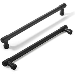 khtumeware 10 Pack Matte Black Cabinet Pulls 8 Inch(203mm) Hole Centers Kitchen Cabinet Handles Cabinet Hardware Kitchen Handles for Cabinets Cupboard Handles Drawer Pulls