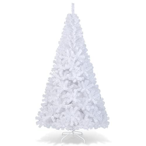 7Ft-Artificial-PVC-Christmas-Tree-W-Stand-Holiday-Season-Indoor-Outdoor-White