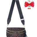 Bum Bag Crossbody Bag for Women | Spacious Bum Bags | Nylon Crossbody Fanny Packs | Leopard Purse Belt Wallet (Colour Bum Bag-Brown Leopard)