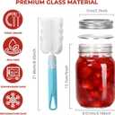 Glass Mason Jars 16 oz with Lids - 15 Pack Regular Mouth Canning Jars,Clear Glass Jars for Food Storage, Canning, Pickling, Dry Goods, Snacks, Candies, and DIY Projects