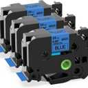 Label KINGDOM 24mm Blue Label Tape Replacement for Brother TZe-551 TZe551 1 Inch Black on Blue TZe Tape 24mm 0.94 Laminated Compatible with Brother P Touch PTD600 PTD610AD PTP700 PT2730, 3-Pack