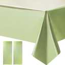 Just Shimmer 2 pcs Lime Light Green Tablecloth Plastic -Stunning Metallic Matte Finish, 40" x 108" Christmas Table Cloth, Perfect for Jungle Safari Birthday Party Wedding Baby Shower Decorations