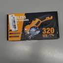 Cordless Electric Scissors: 4V Rechargeable Cardboard Cutter, 3 Blades, Safety Lock & LED Light, Box Cutter for Carton Carpet Plastic Fabric Leather(Yellow