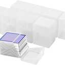 Brappo 9 Pack Card Deck Boxes for 200+ Standard Size Card Storage Box, Clear Commander Card Deck Case, Compatible MTG, Trading Cards, Sport Cards.(No Cards) (Clear, 9 pack)