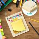 MALLMALL6 Teacher Appreciation Wooden Sticky Note Holder Gifts Desk Rectangular Notes Organizer Christmas End of Year Thank You Gift for Teacher School Classroom Supplies, 5.5 x 4.5 inches